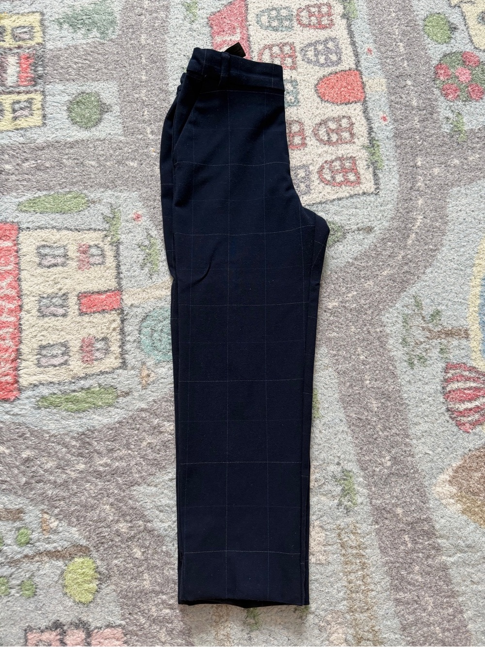 ZaraKids Navy Windowpane Dress Pants